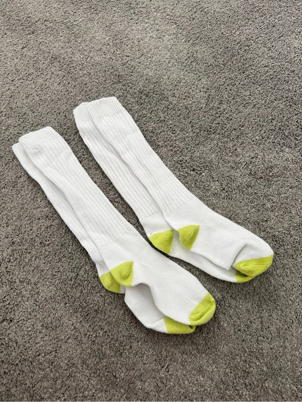 Women's White Ribbed Tall Scrunch Socks